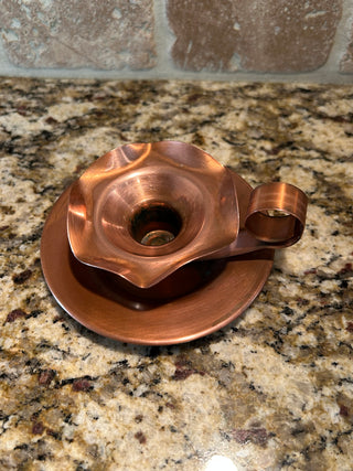 Vintage Copper Candlestick  Holder