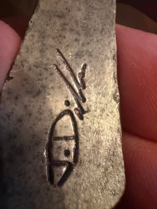 Sacred cross Raku Clay Signed Artist Jeremy Diller Hand formed  Copper Art