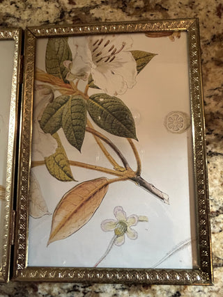 Vintage Bi-Fold Gold Frame, 5”x7”