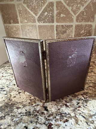 Vintage Bi-Fold Gold Frame, 5”x7”