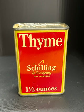 Schilling Thyme Spice Tin (unopened), 1.5 oz