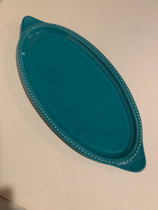 Teal Pavillion 7x16” Princess House platter