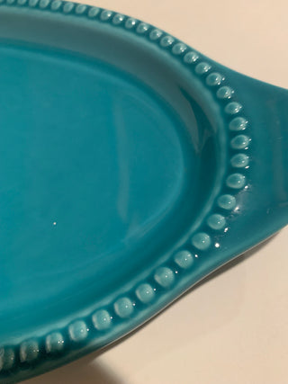 Teal Pavillion 7x16” Princess House platter