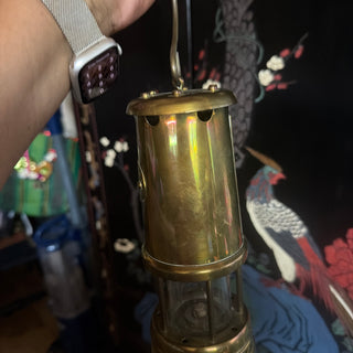 Vintage Brass 'Hookley Lamp & Limelight Company' Miners Lamp