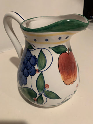 Vntg Bella Casa ceramic pitcher 8”