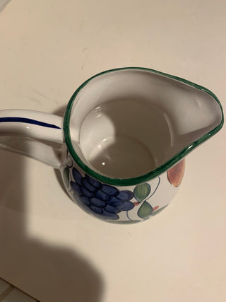 Vntg Bella Casa ceramic pitcher 8”