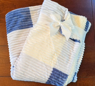 Blue & White Baby Blanket