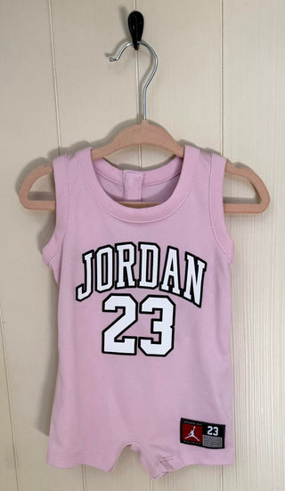 Pink Baby Jordan Romper, 3 months
