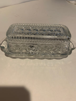 Vntg Anchor H Wexford butter dish w/lid