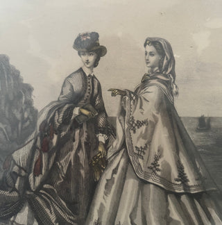 VINTAGE FRAMED BLK/WHT FASHION PRINT