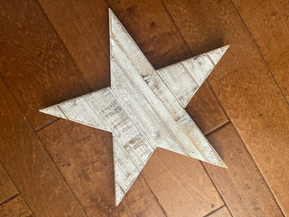 LARGE WHITE WOOD STAR 16.5"