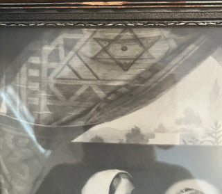 VINTAGE FRAMED BLK/WHT RELIGIOUS PRINT