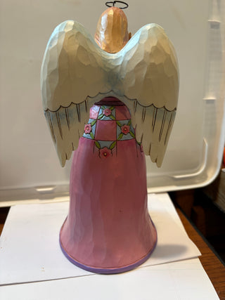 Jim Shore Heartwood Creek "Signs of Spring" Angel w/easter bunnies 10.5"