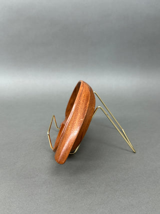 🍂 Mid-Century Modern Monkey Pod Wood Leaf Bowl 🍂
