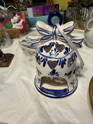 Vintage Delfts Blue Hand-Painted Windmill Bell