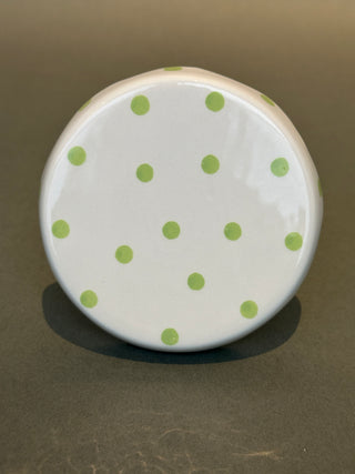 Ceramic Polka Dot Mini Cupcake Stand - Small Pedestal Display
