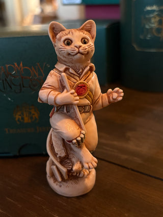 Harmony Kingdom "Morris on" cat trinket box  4.25"