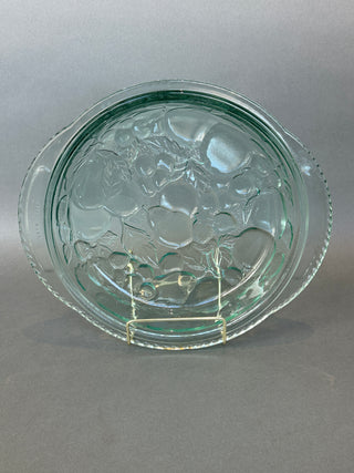 Vintage Libbey Orchard Fruit Green Glass Pie Dish - 11.5" Oven-Proof Baking Pan 🥧🍂