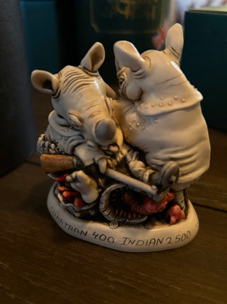 Vtg.(2000)  Harmony Kingdom "Nose Bleed" Rhino 3.5"