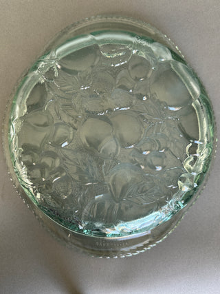 Vintage Libbey Orchard Fruit Green Glass Pie Dish - 11.5" Oven-Proof Baking Pan 🥧🍂