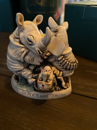Vtg.(2000)  Harmony Kingdom "Nose Bleed" Rhino 3.5"