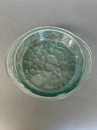 Vintage Libbey Orchard Fruit Green Glass Pie Dish - 11.5" Oven-Proof Baking Pan 🥧🍂