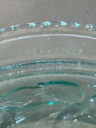 Vintage Libbey Orchard Fruit Green Glass Pie Dish - 11.5" Oven-Proof Baking Pan 🥧🍂