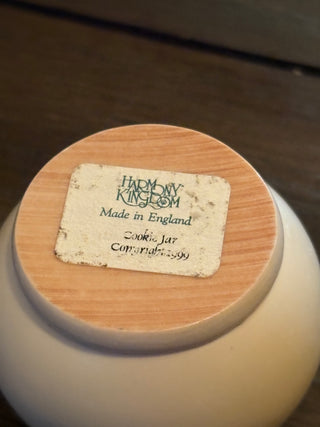 Vtg. Harmony Kingdom "Cookie's Jar" trinket box 3.75"