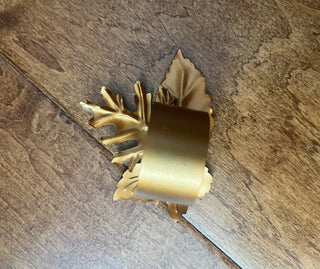METAL AUTUMN 3-LEAF NAPKIN RINGS SET 14