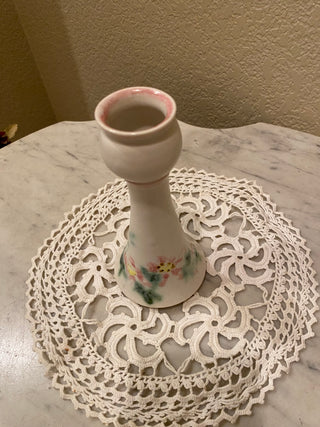 Clouds Folsom '92 floral candleholder pottery