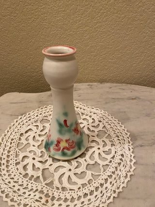 Clouds Folsom '92 floral candleholder pottery