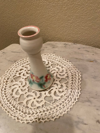 Clouds Folsom '92 floral candleholder pottery