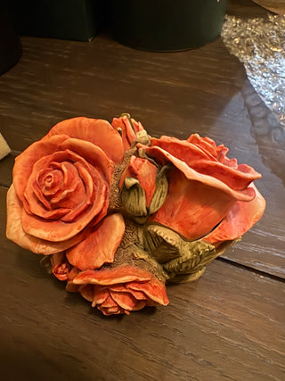 Vtg. Lord Byron's Double Pink Rose, ltd. edition 2.5"x4.5"