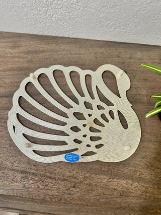 Vintage Silver plated swan trivet