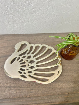 Vintage Silver plated swan trivet