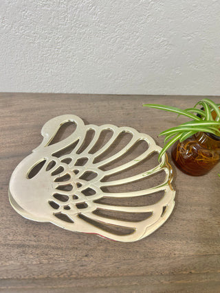 Vintage Silver plated swan trivet