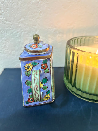 mini hand-painted cloisonne enamel teapot (cats)