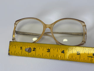 Vintage Tabbi Oversized Eyeglasses Frame, Brown 54-16-130