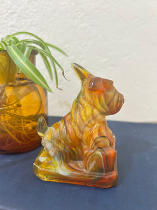 Boyd Crystal Art glass figure The Scottie Dog