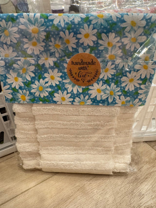 Hanging Kitchen Towel - Blue Daisies