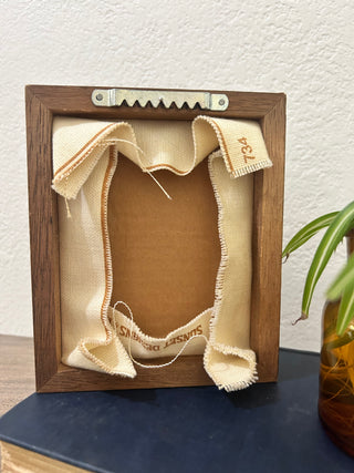 Vintage Embroidery Bear Art Framed