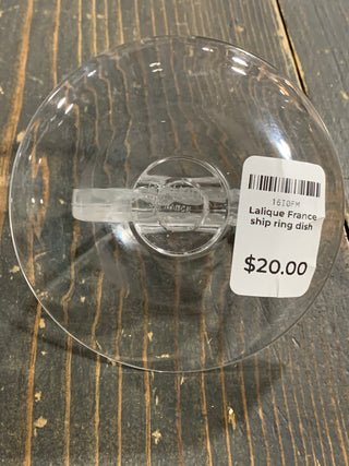 Lalique France ship ring dish - Rancho