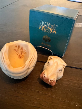 Vtg. Harmony Kingdom Roly Polys "Henry" the hippo 1.75"