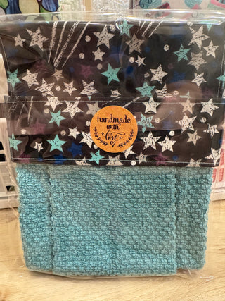 Hanging Kitchen Towel - Blue Stars