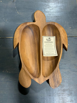 Wooden Turtle Divided Bowl - Rancho