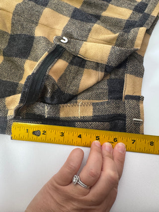 Vintage Pendleton Tan & Charcoal Plaid Wool Trousers