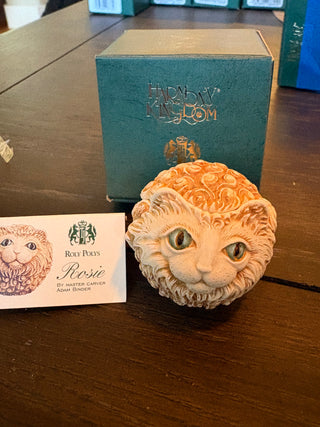 Vtg. Harmony Kingdom Roly Poly Rosie the Cat