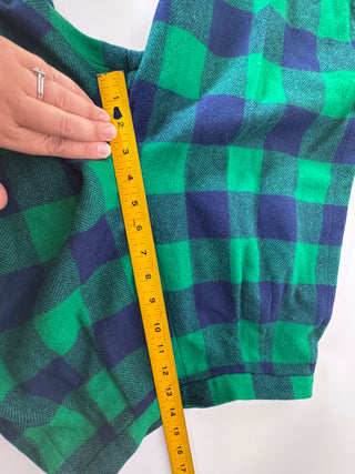 Vintage Pendleton Green & Navy Plaid Wool Trousers
