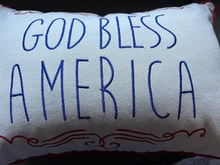 God Bless America Lumbar Pillow
