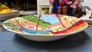 PG-Vietri Italian 15” Bowl Village scene-MTS